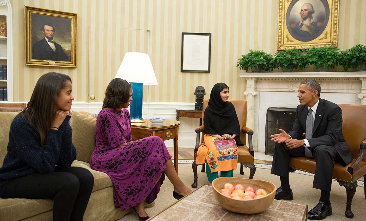 malala yousafzai oval office 2013