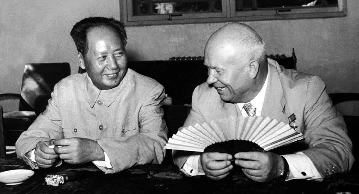 mao zedong nikita khrushchev 1957 photo