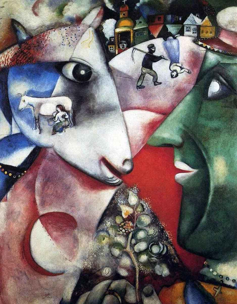 marc chagall i and village painting