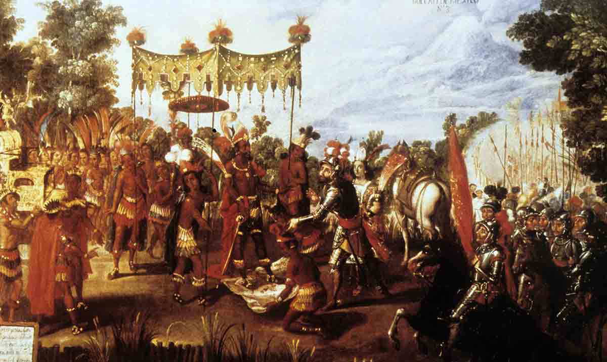 moctezuma meets cortes