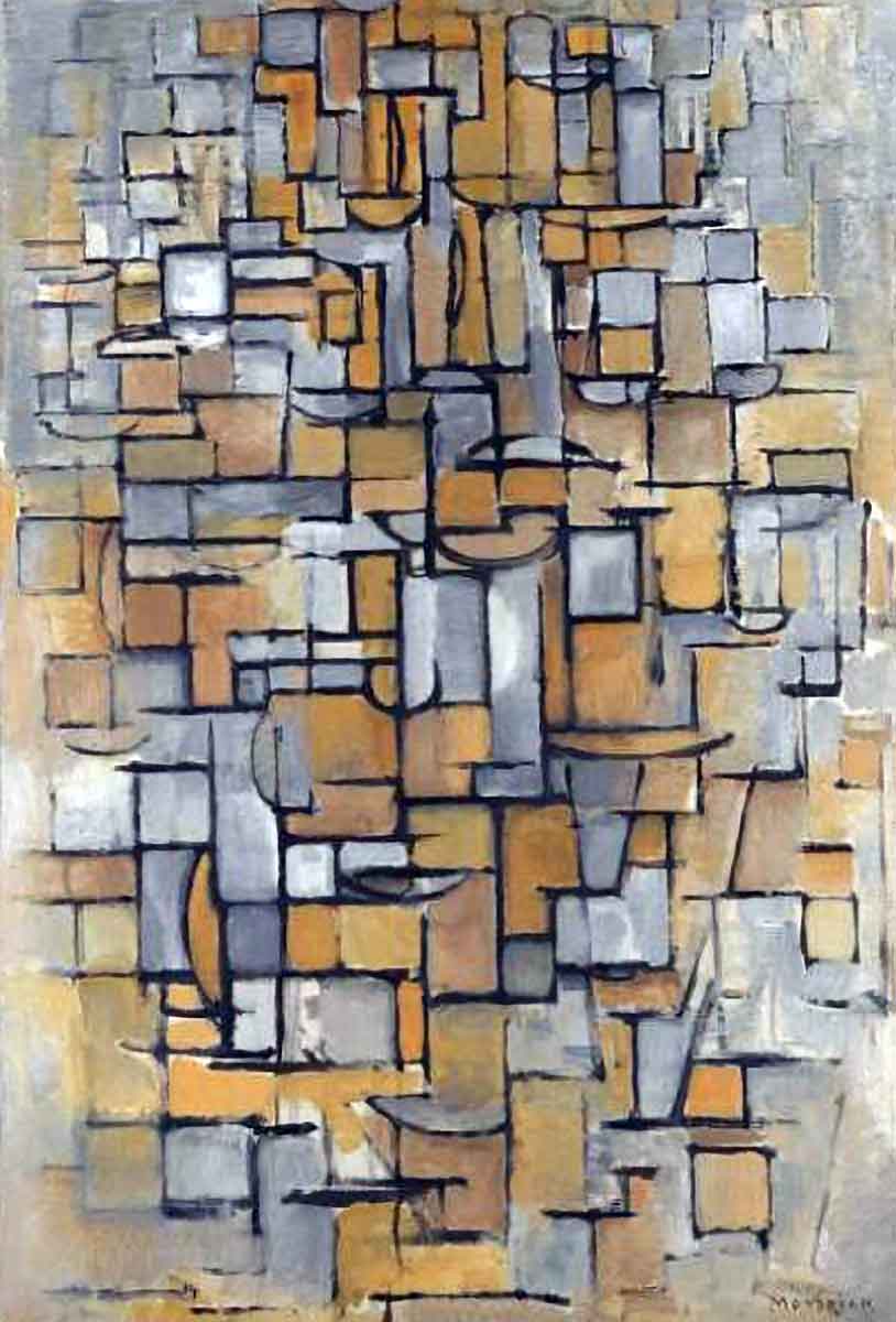 oil canvas piet mondrian tableau one