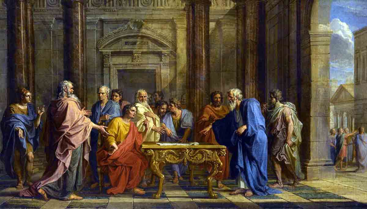 painting solon defending laws