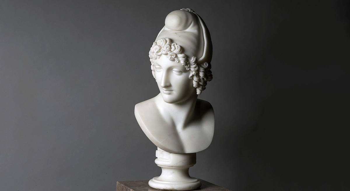 paris troy marble bust