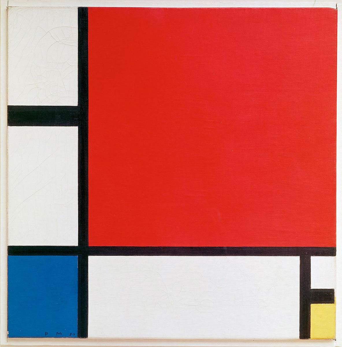 piet mondrian red blue yellow painting