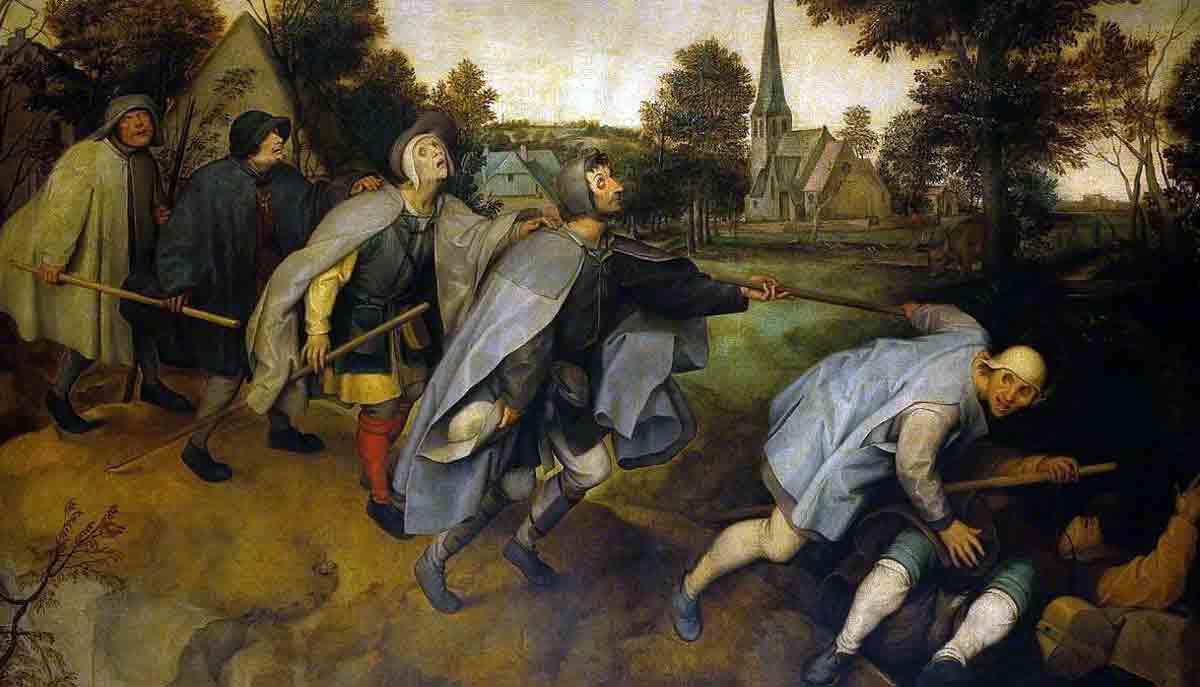 pieter bruegel blind leading blind painting