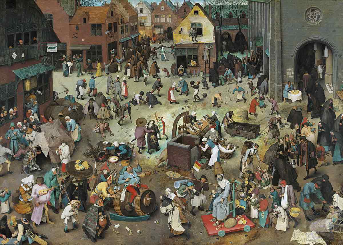 pieter bruegel carnival and lent painting