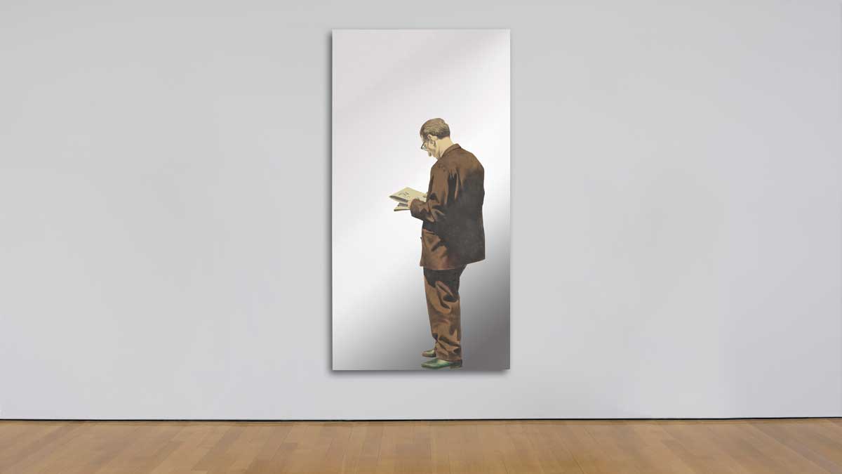 pistoletto reading painting