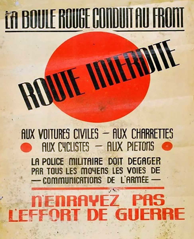 red ball express warning poster