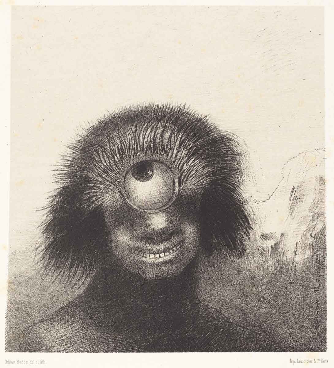 redon hideous cyclops lithograph