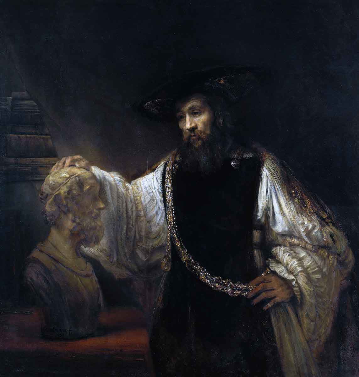 rembrandt aristotle with bust homer