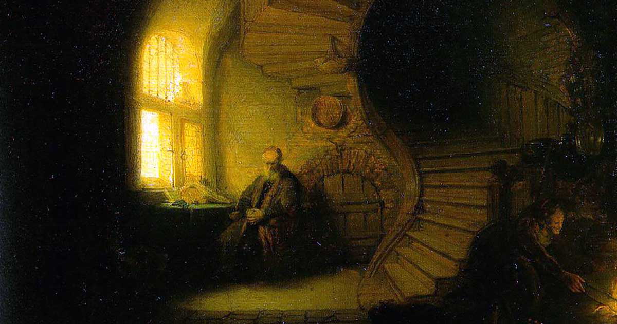 rembrandt philosopher in meditation