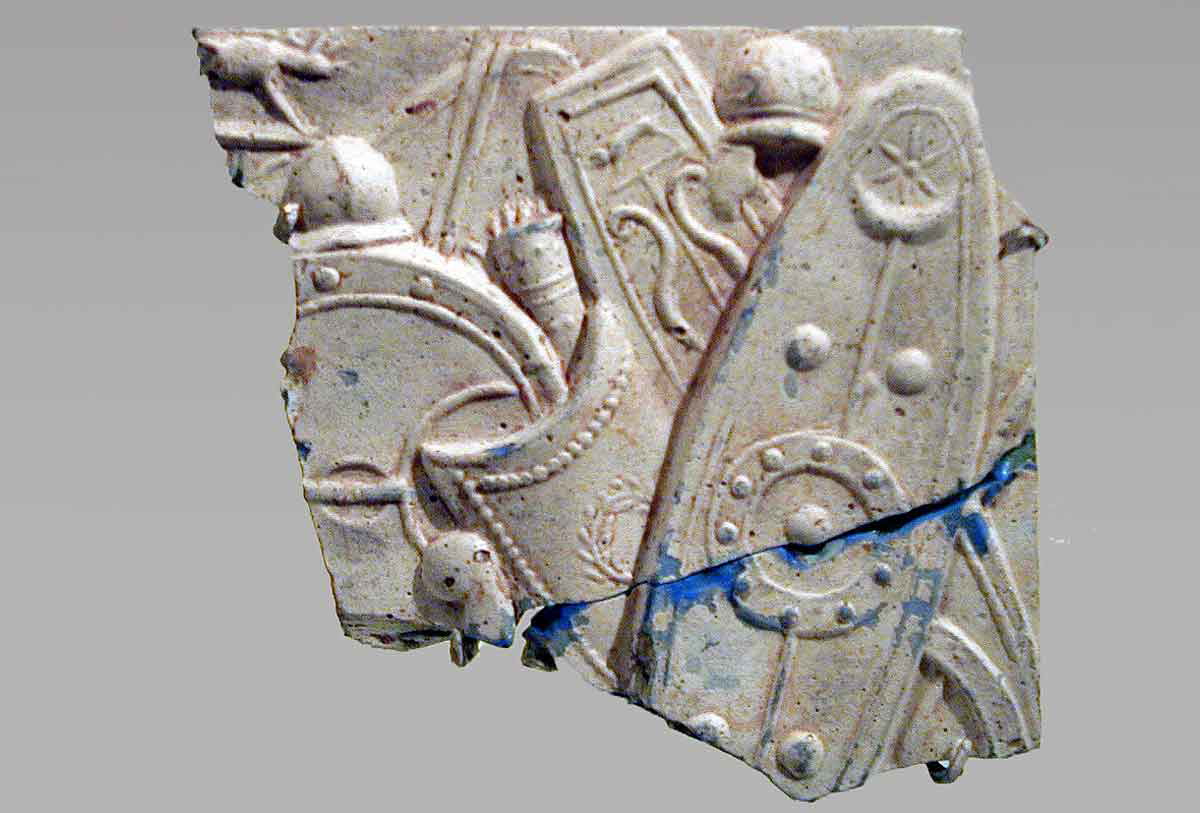roman glass relief