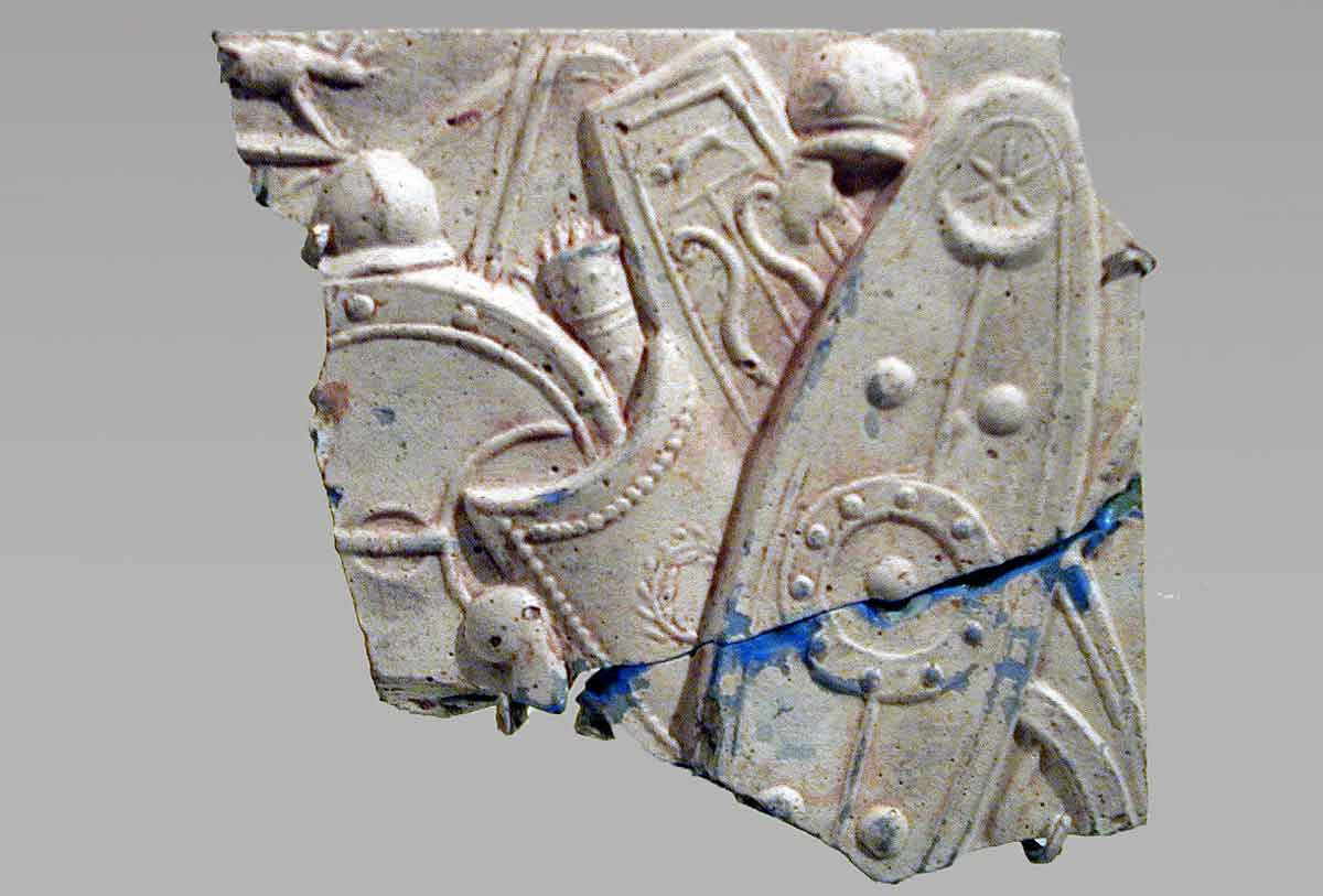 roman glass relief