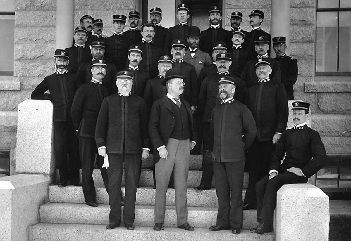 roosevelt with naval officers