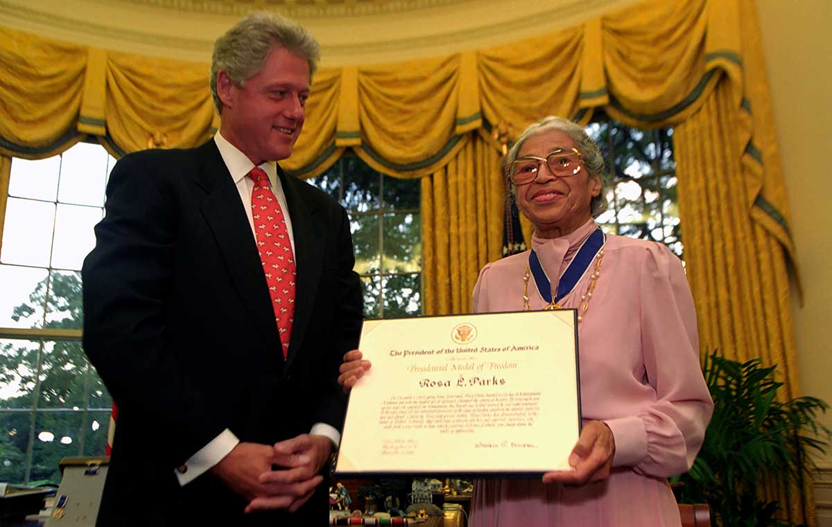 rosa parks bill clinton medal of freedom