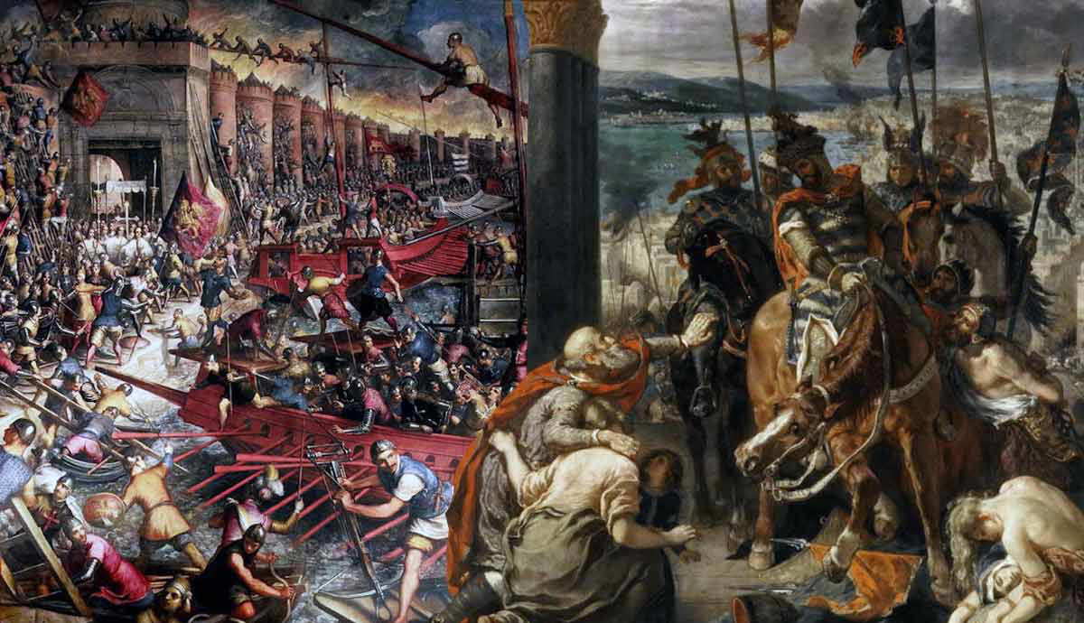 sack of Constantinople crusader ships