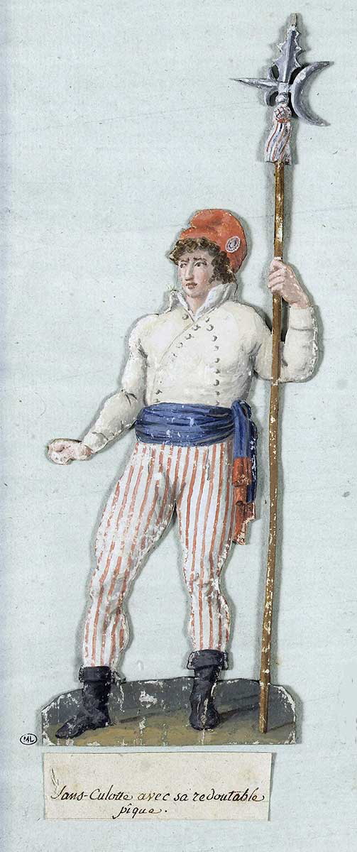 sans culottes holding a pike