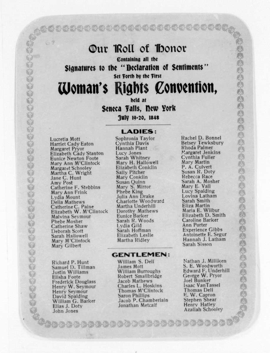 seneca falls convention roll