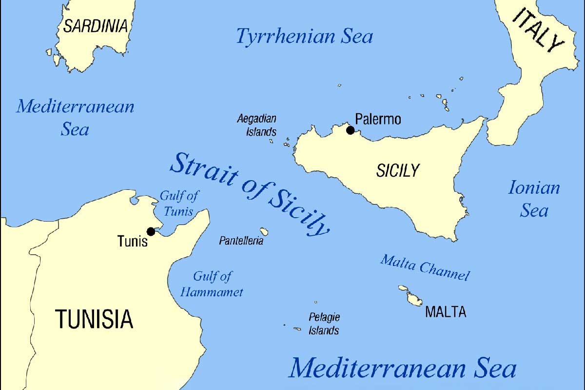 sicily location map