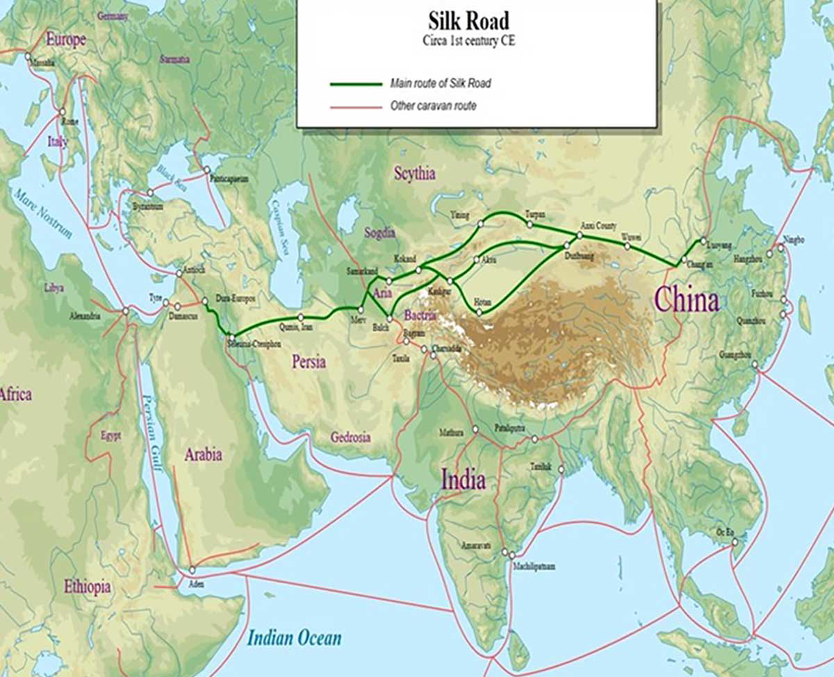 silk road map