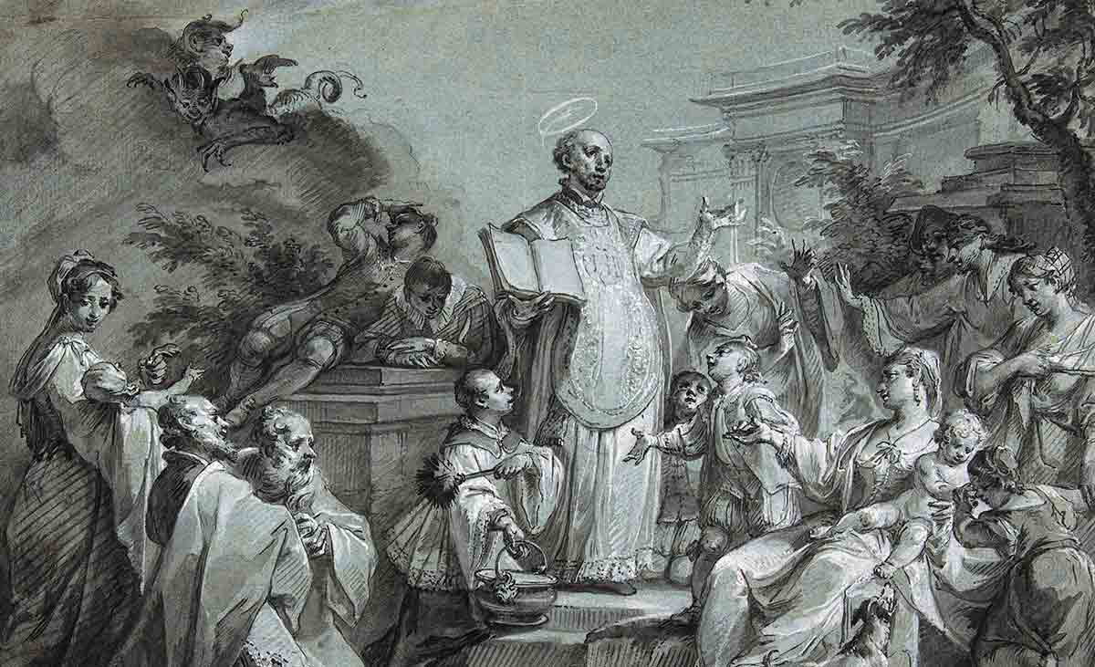 stignatius loyola preaching drawing met museum