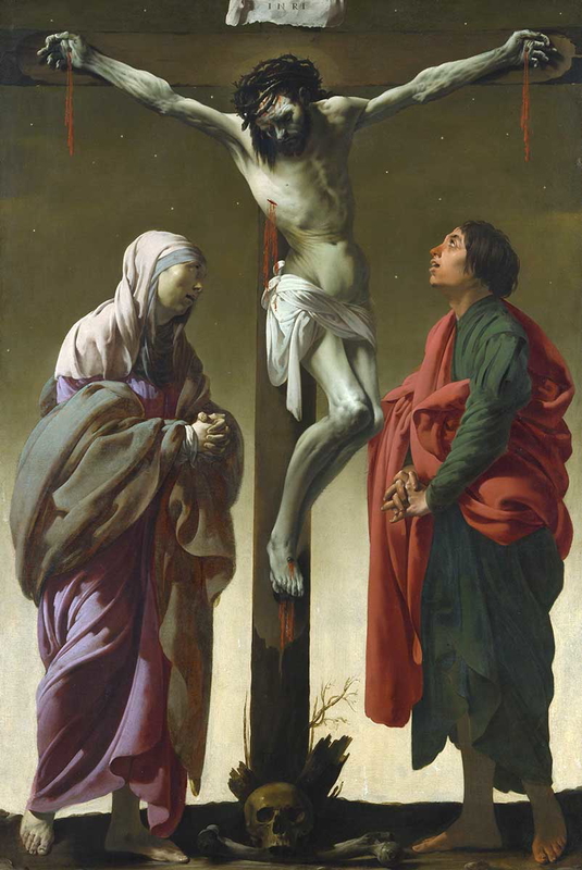 ter brugghen the crucifixion with the virgin and saint john painting