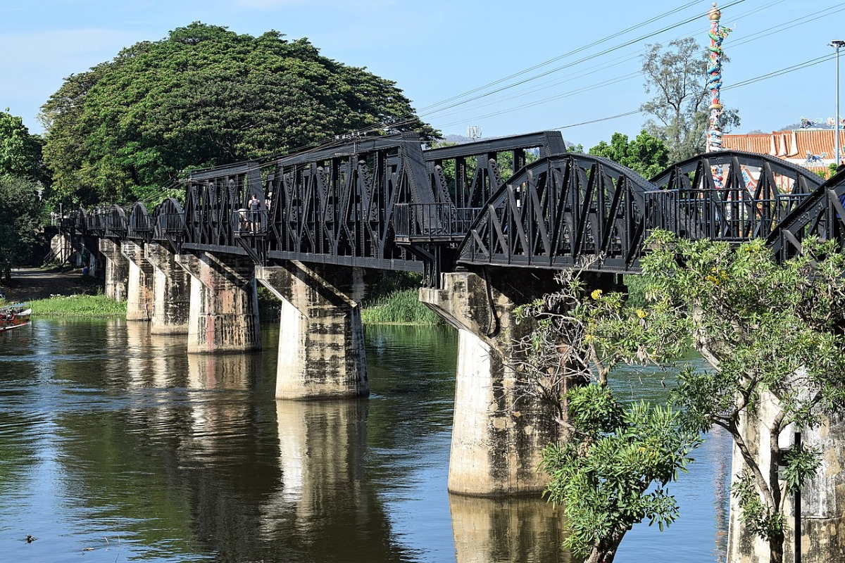 the river kwai bridge kanchanburi thailand