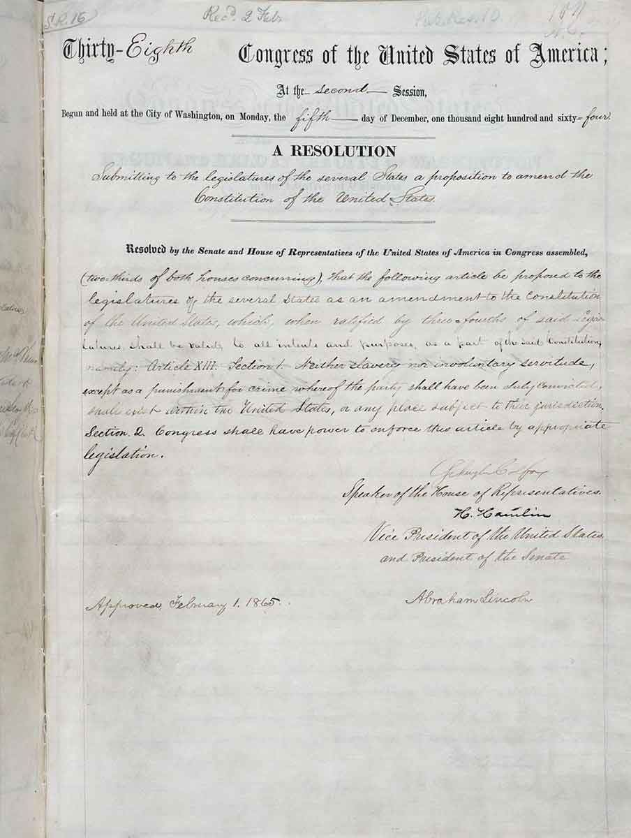 thirteenth amendment national archives