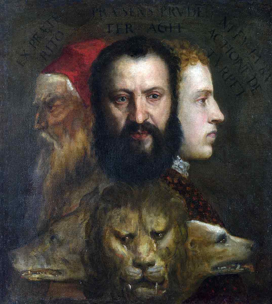 titian allegory of prudence painting