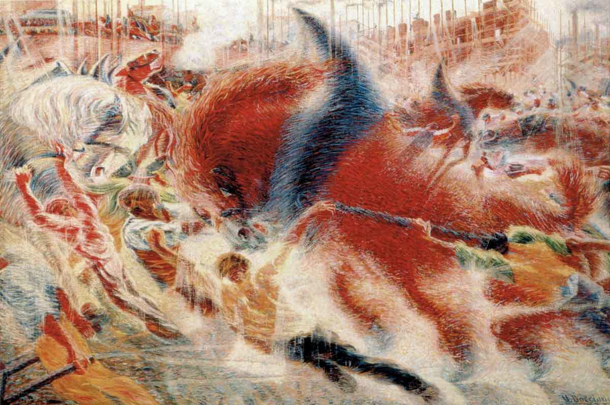 umberto boccioni the city rises painting