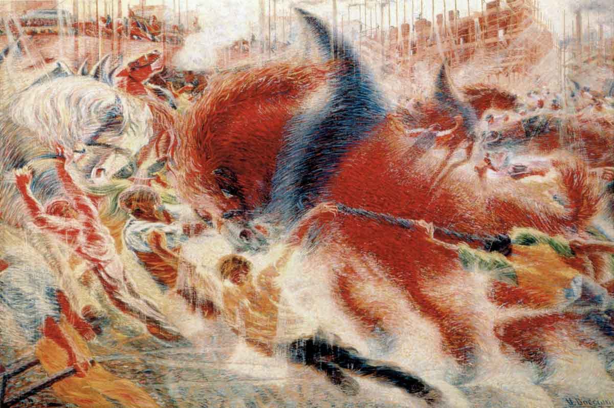 umberto boccioni the city rises painting