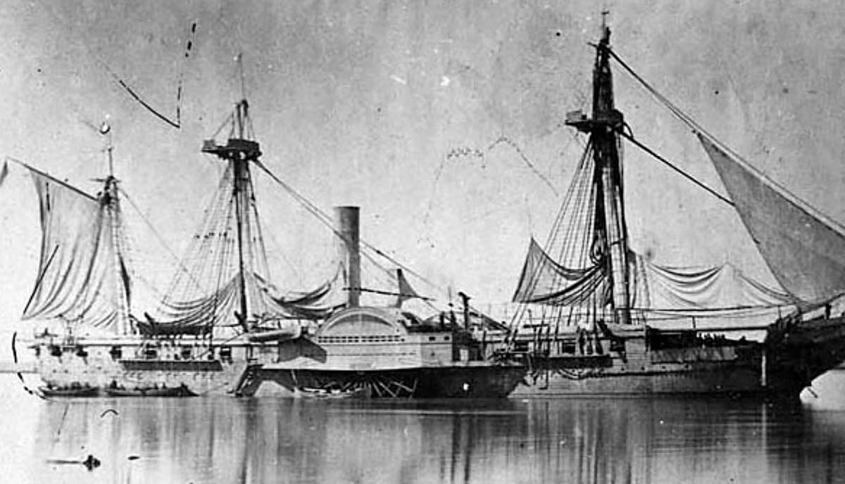 uss mississippi ran aground