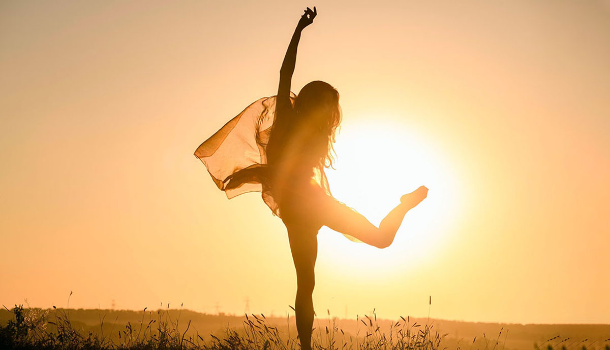 woman dancing the pain away