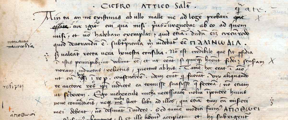 Manuscript Cicero Epistulae