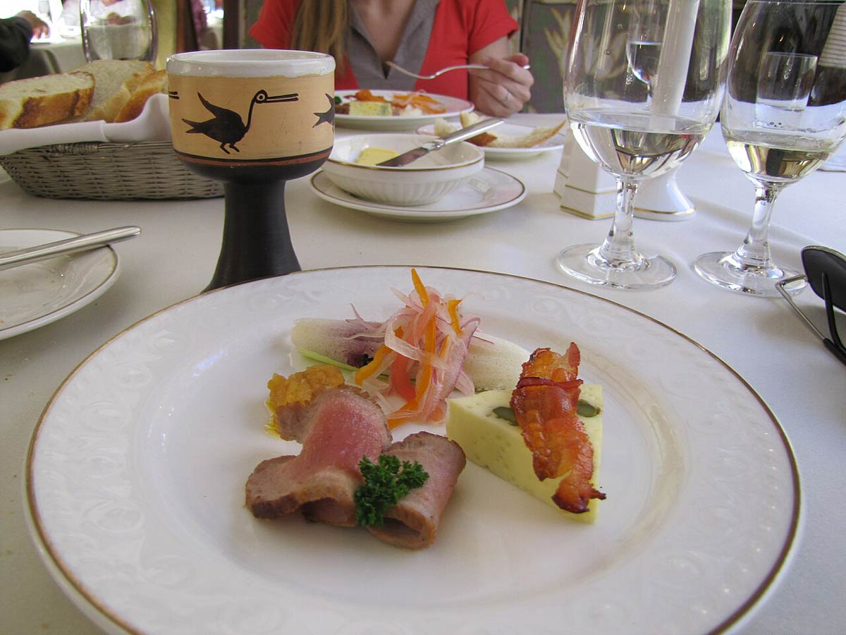 alpaca steak belmond hiram bingham train machu picchu peru