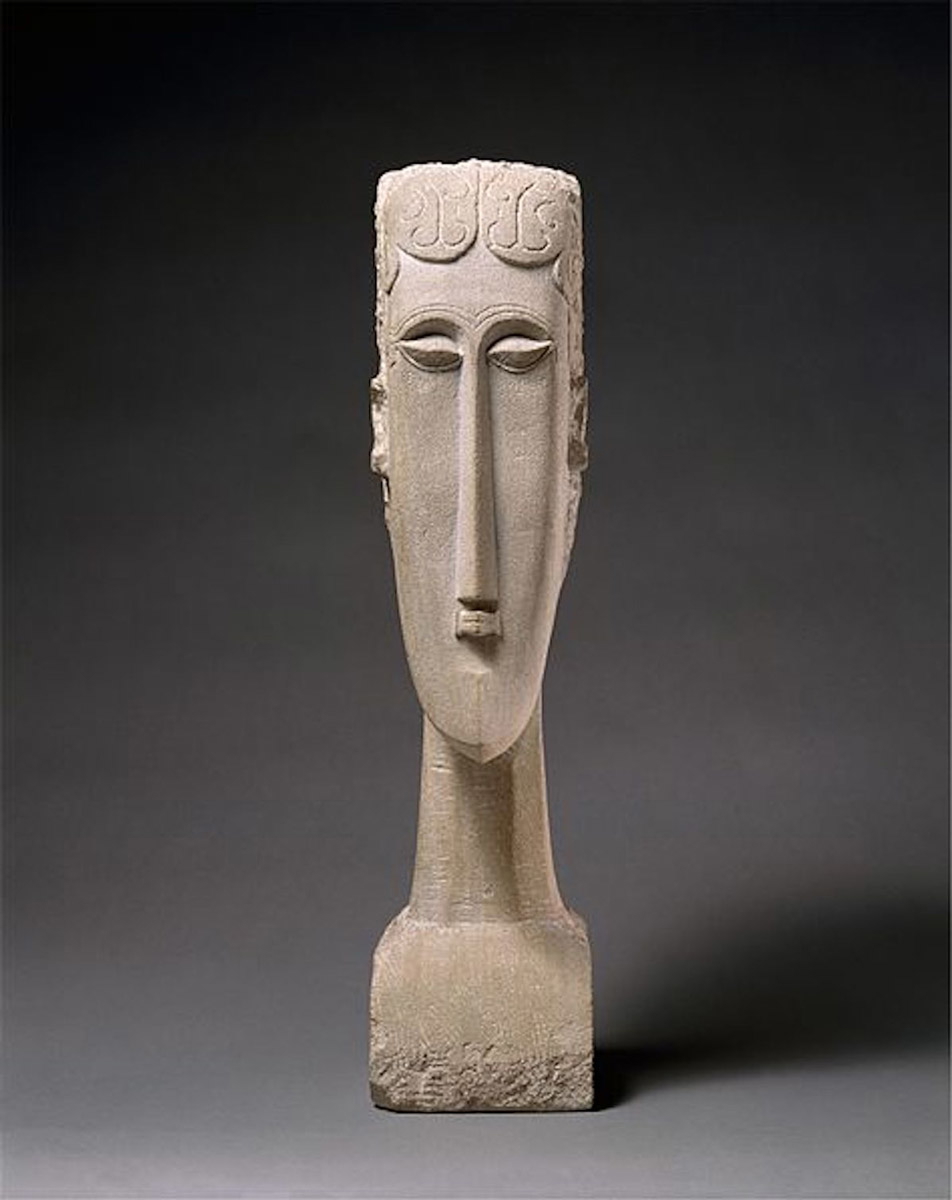 amedeo modigliani womans head marble sculpture