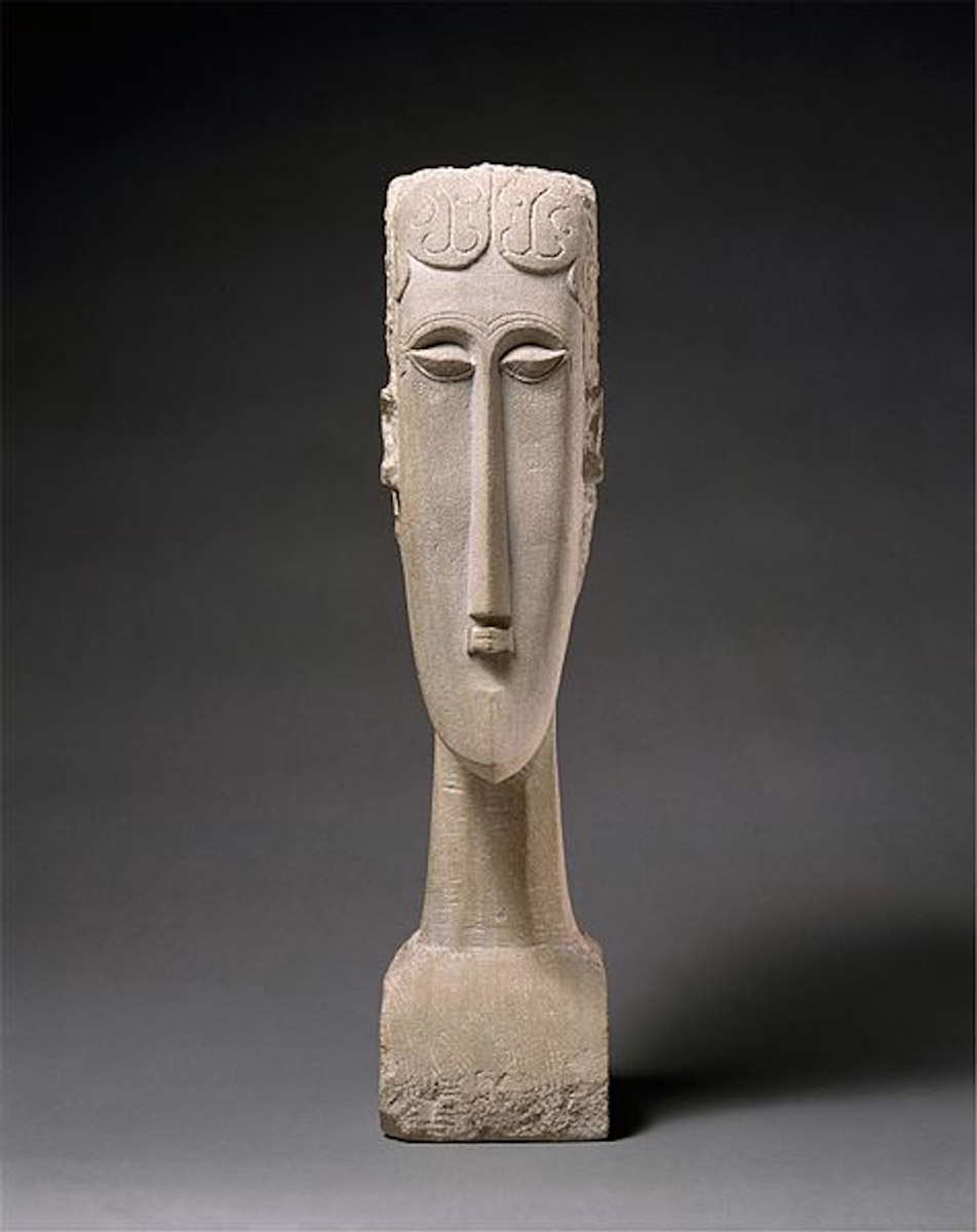 amedeo modigliani womans head marble sculpture