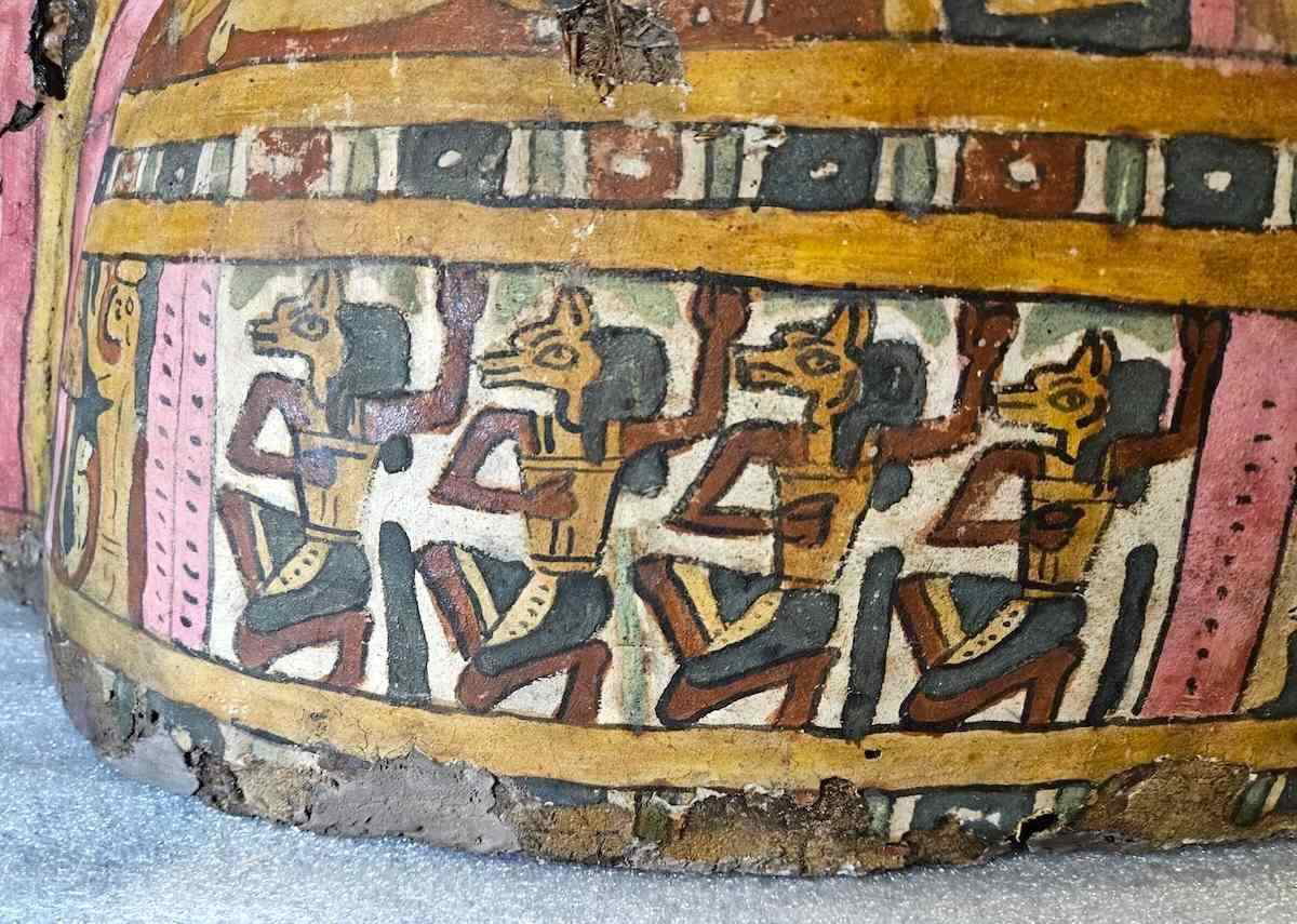 Egyptian blue pigment pictured on an artifact