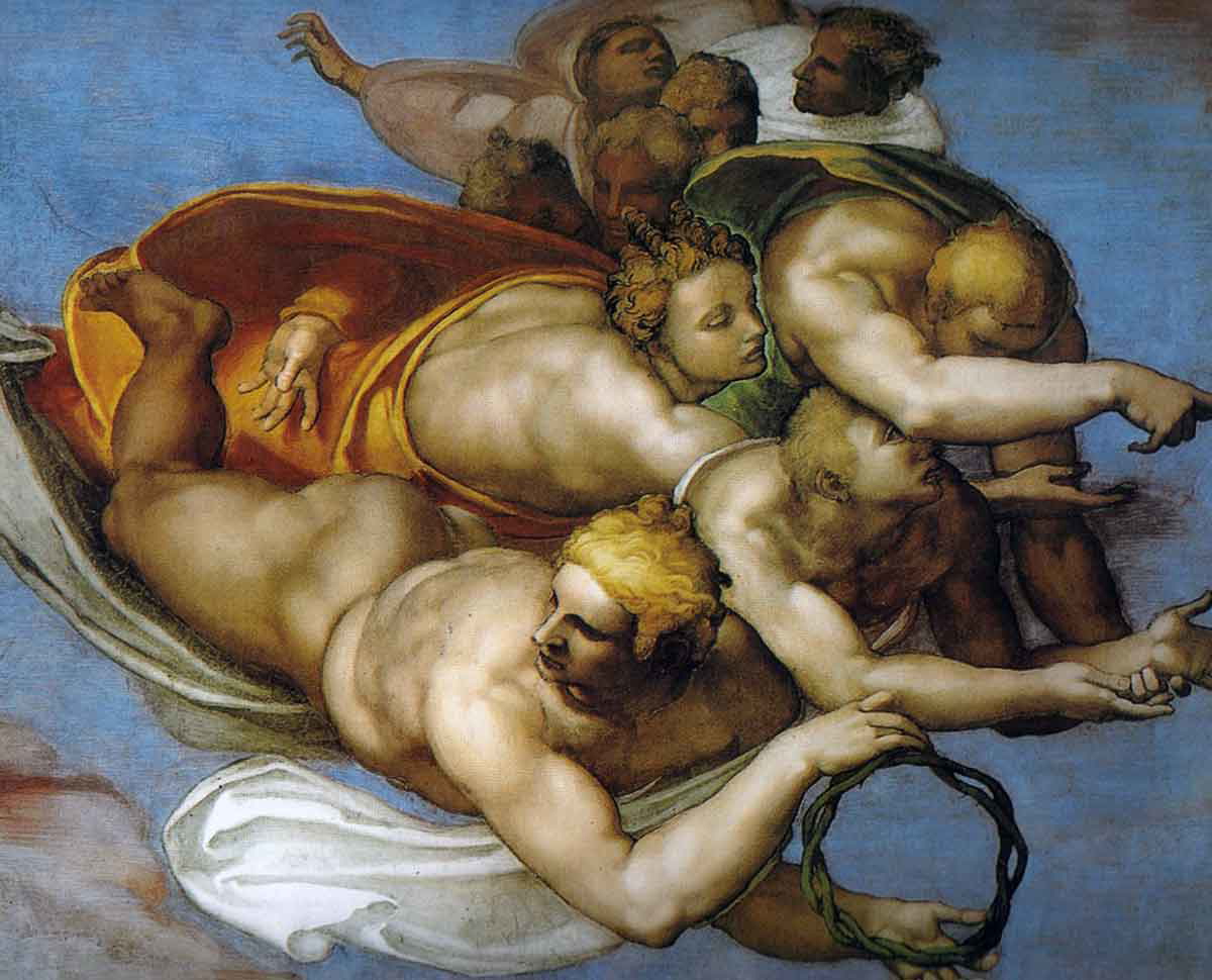 angels michelangelo last judgment