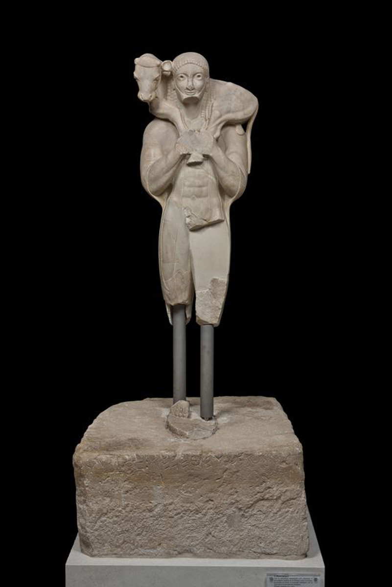 archaic smile calf bearer