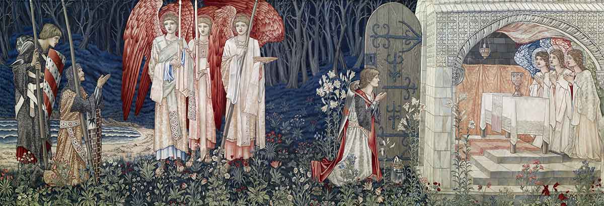 arts and crafts movement morris grail attainment tapestry