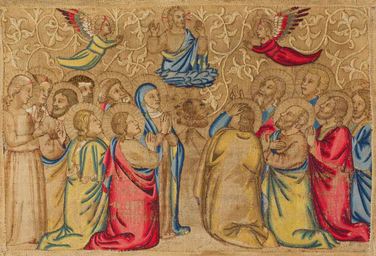 ascension embroidered silk