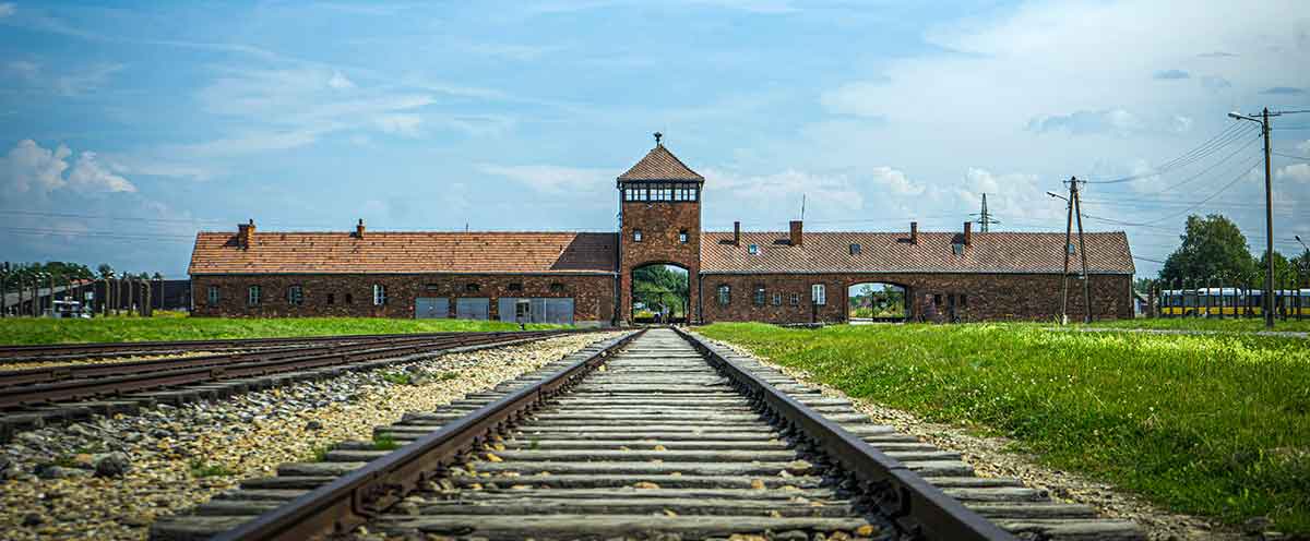 auschwitz train tracks poland