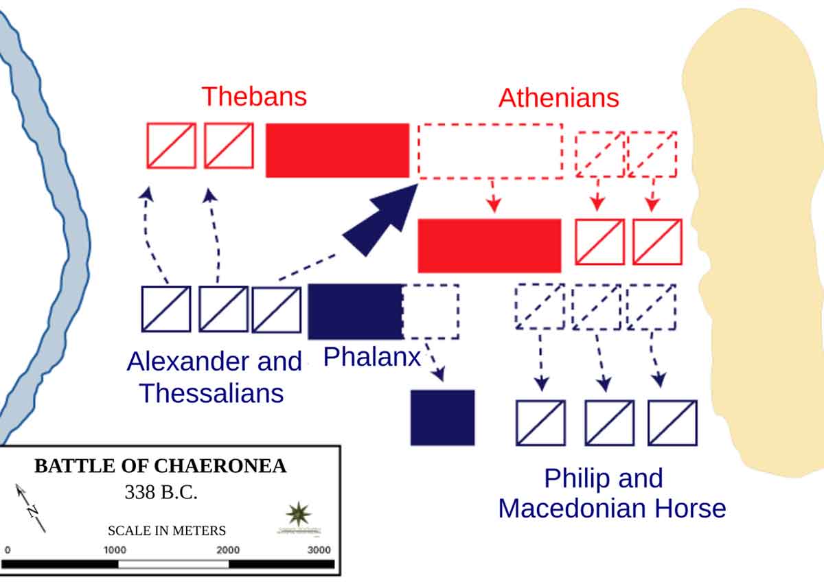 battle of chaeronea map sacred band