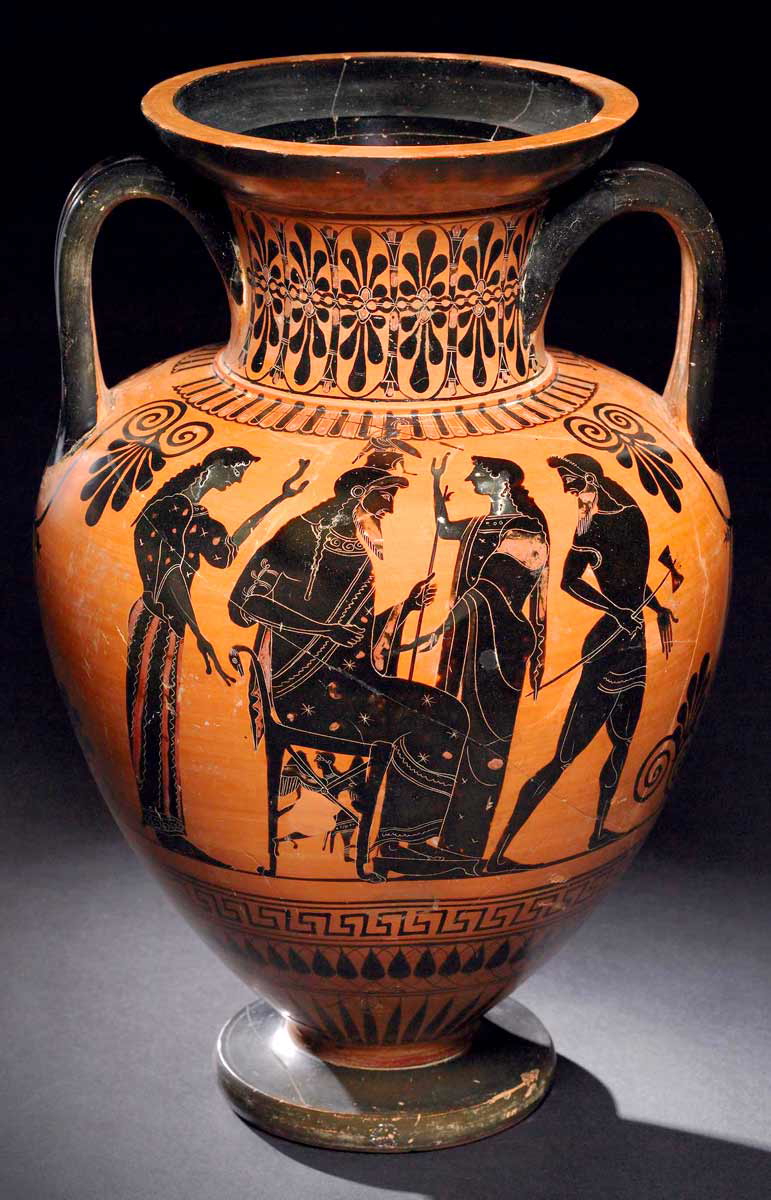 birth athena zeus head amphora