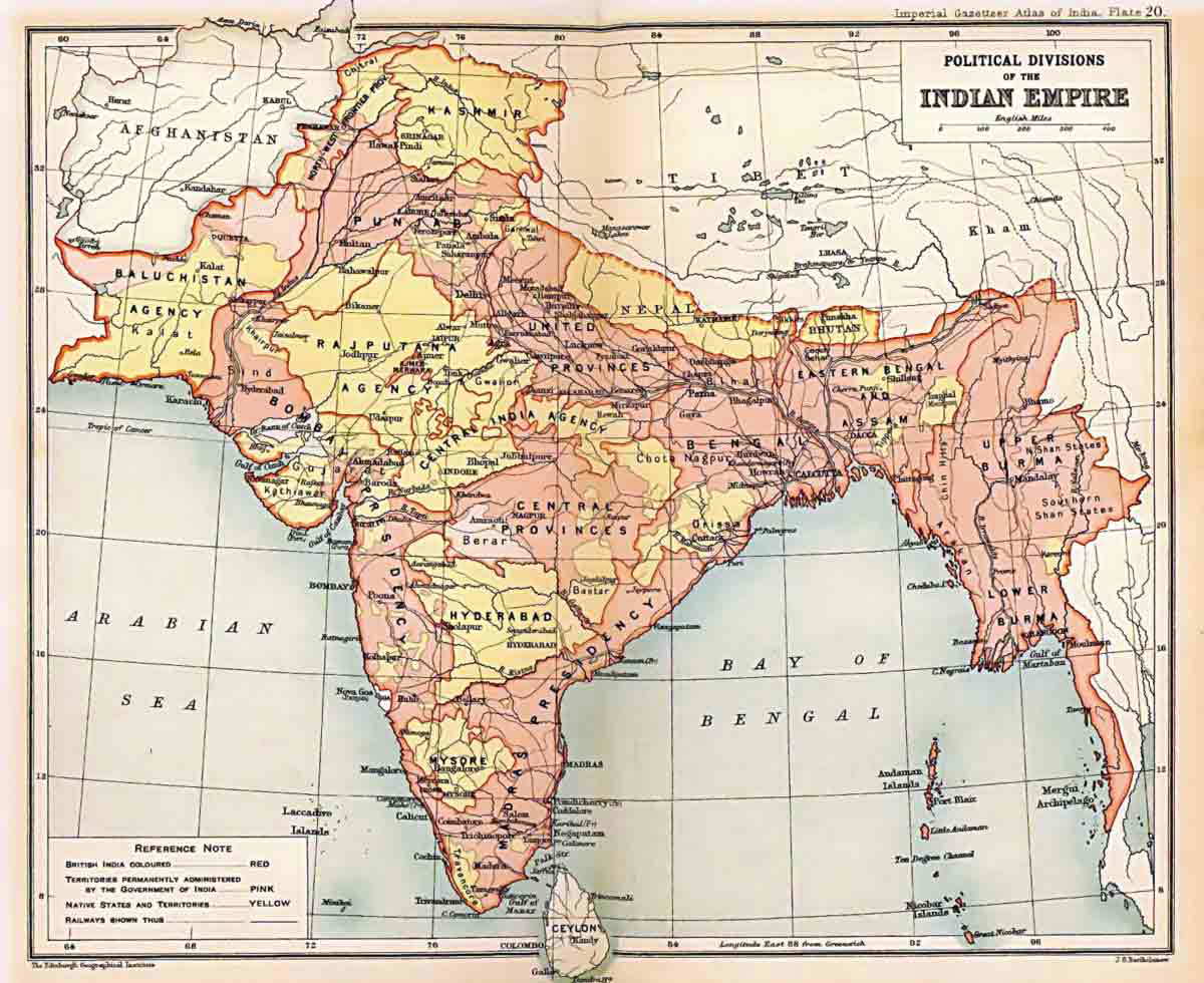 british raj map
