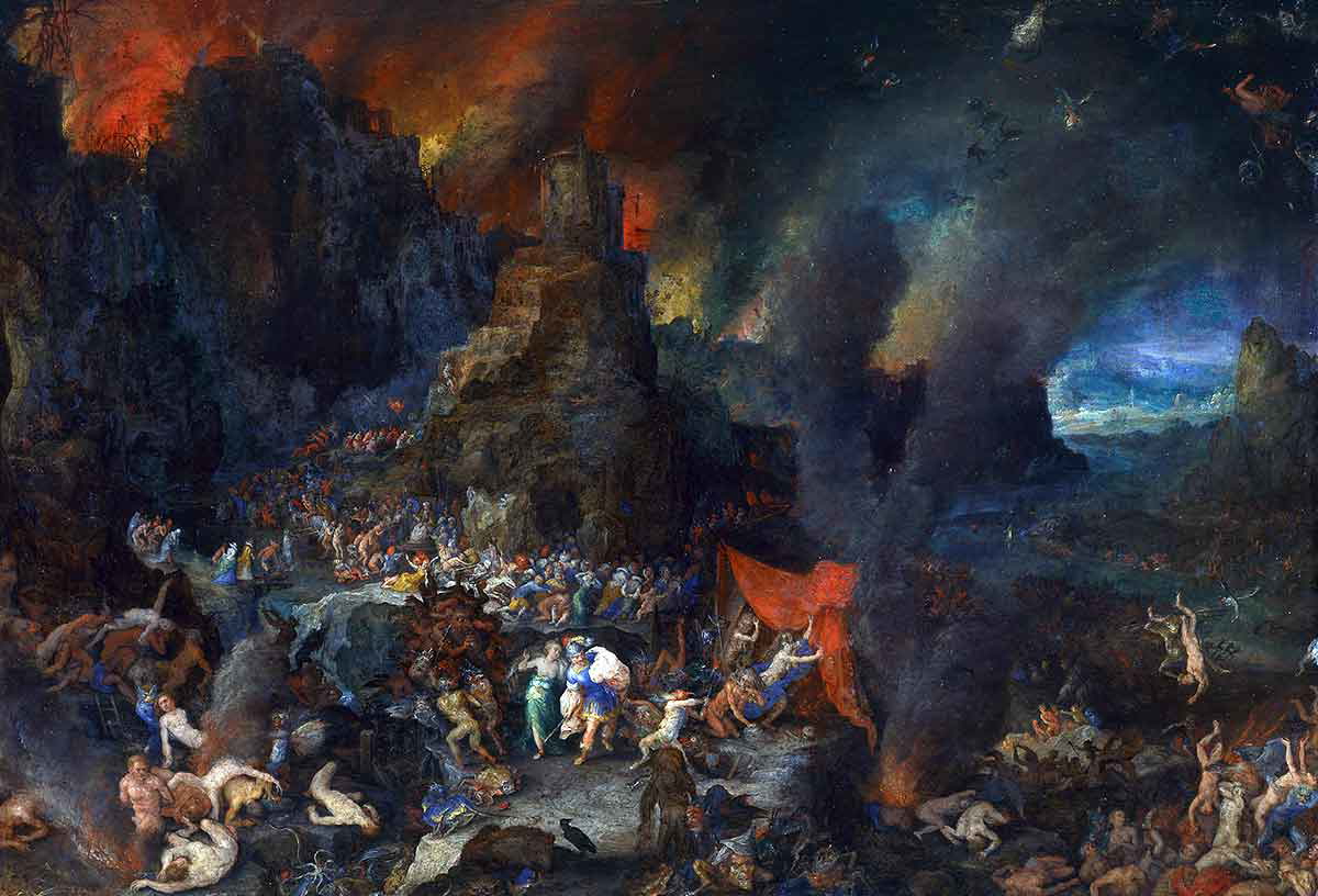 bruegh elder aeneas sibyl underworld painting