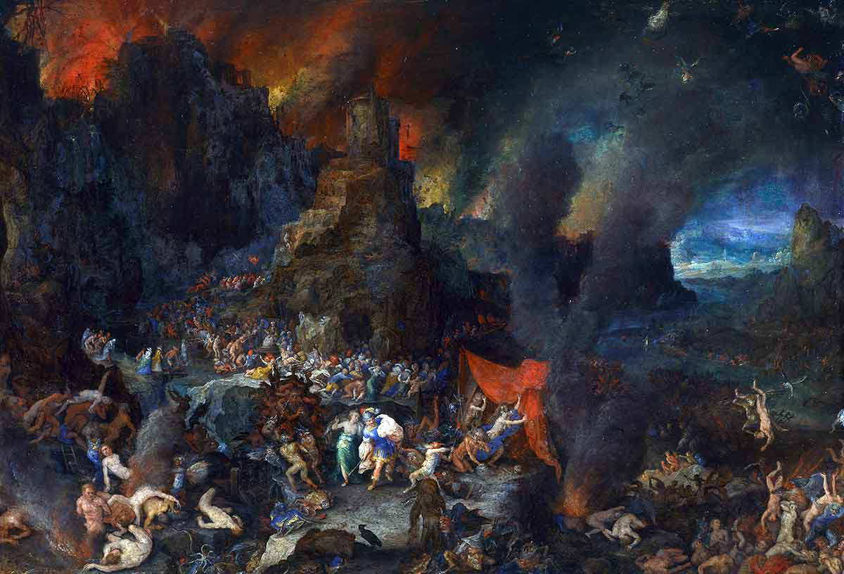 bruegh elder aeneas sibyl underworld painting