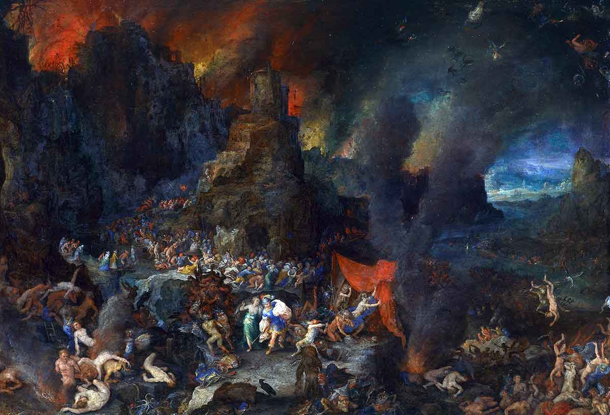 bruegh elder aeneas sibyl underworld painting