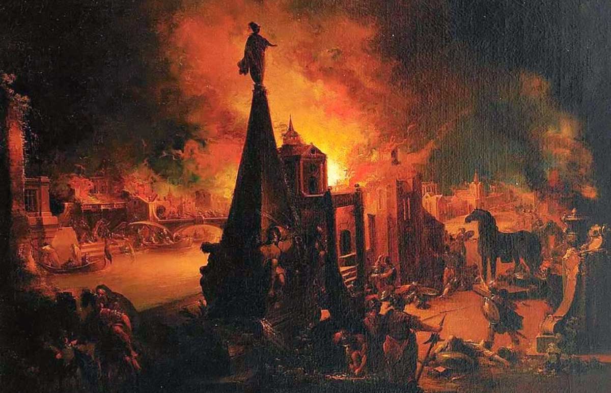 burning troy johann georg trautmann